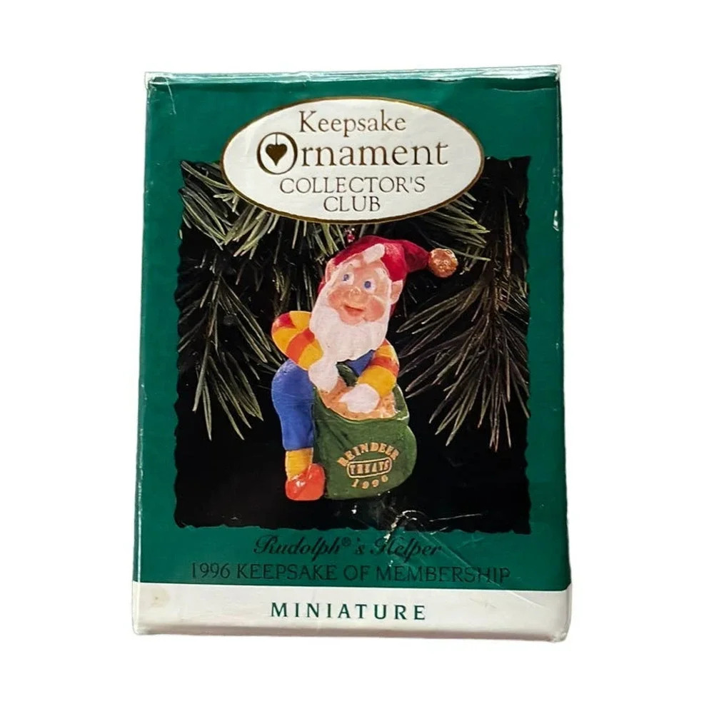 Hallmark‎ Keepsake 1996 Miniature Rudolph's Helper Ornament